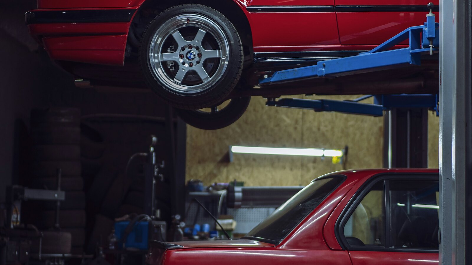Inside the Harben Motors workshop